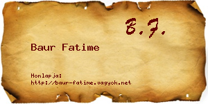 Baur Fatime névjegykártya
